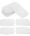 White Self Adhesive Sneaker Repair Patches For Fresh Kicks Instant Heel Hole Fix mesh patches in a 10 pack for shoe repair.