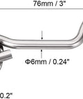Heavy Duty Stainless Steel Hook And Snap Latch For Outdoor Gate Cabin Door Or Window With Included Mounting Screws 76mm size