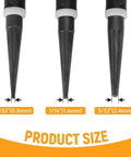 Pro Grade 3 Piece Pin Punch Set With CRV Steel Black Oxide Punches 1/32 1/16 3/32 Inches For Gunsmithing detail view