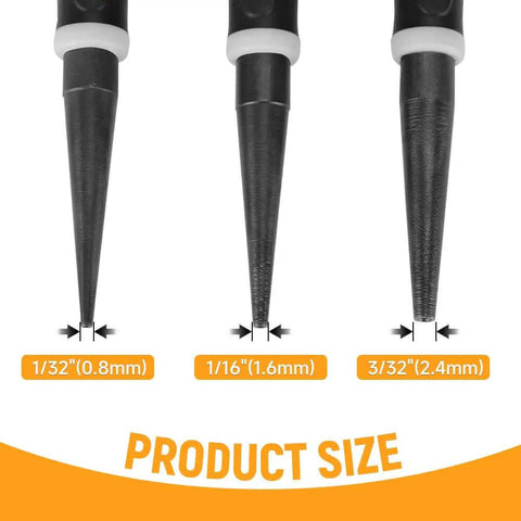 Pro Grade 3 Piece Pin Punch Set With CRV Steel Black Oxide Punches 1/32 1/16 3/32 Inches For Gunsmithing detail view