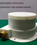 Close-up of a 100W Micro Hydro Turbine Generator For Outdoor Use Portable Water Turbine With Dual Nozzles Off Grid Hydroelectric Power Source