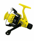Yellow and black 12 Ball Bearing Spinning Fishing Reel With Heavy Duty Metal Body Built For Saltwater And Freshwater Action