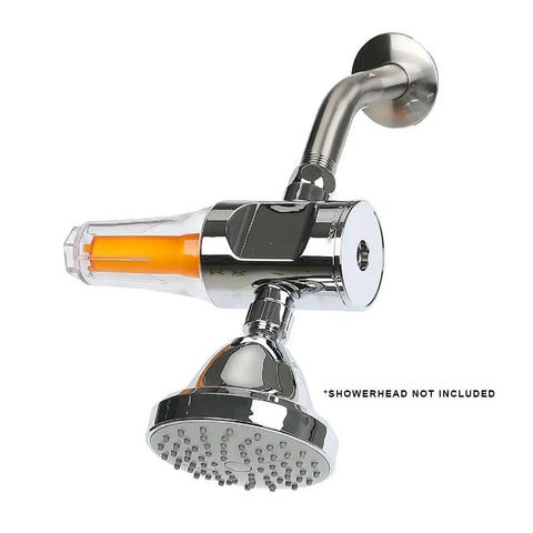 Vitamin C Inline Shower Filter Attachment For Your Existing Shower Head, Remove Up To 99.9 Percent Chlorine And Chloramines, chrome filter