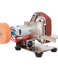 Aynuma Mini Belt Sander And Bench Grinder Combo, 7 Speed Electric Knife Sharpener with adjustable worktable and motor.