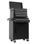 Heavy Duty Rolling Tool Cart Featuring Five Deep Drawers Hella Ample Space with sleek top compartment and sturdy wheels.