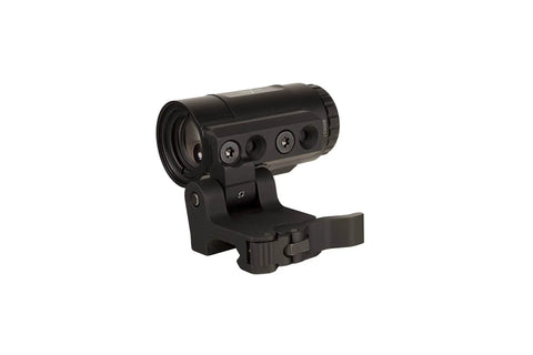 HD 3X Red Dot Sight Magnifier With Adjustable Height And Quick Release Flip Mount Model MAG C 2600001 side view