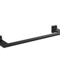 Pivotal 18-In Wall Mount Towel Bar In Matte Black Bath Hardware Accessory Made From Zinc With A Built Tough Durable Finish That Resists Corrosion Tarnish And Discoloration For A Modern Bathroom Upgrade.