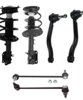 Top Shelf 6 Piece Front Steering And Suspension Kit For 2007 2012 Nissan Altima with struts, tie rods and end links.