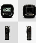 Voice 2S Plus Talking Golf GPS Rangefinder With Clip-On Hat Mount Real-Time Front Center Back Distances Black front view