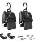 Beefy Retractable Transom Boat Tie Down Straps 2x43-Inch With 2500Lb Break Strength Auto Retract And Quick Release S Hook Buckle For Ultra Secure Boat Trailer Hauling No Slip Travel