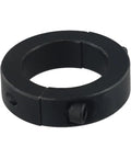 Solid Steel Two Piece Shaft Collar Clamp Ring Black Oxide Finish 40mm Fits Workshop Machinery Tight Grip Keeps Surfaces Mint Clean Low Profile Recessed Screw Heads Ensure Safer Handling Great For Flexible Shafts Or Compact Equipment For Shop Jobs.
