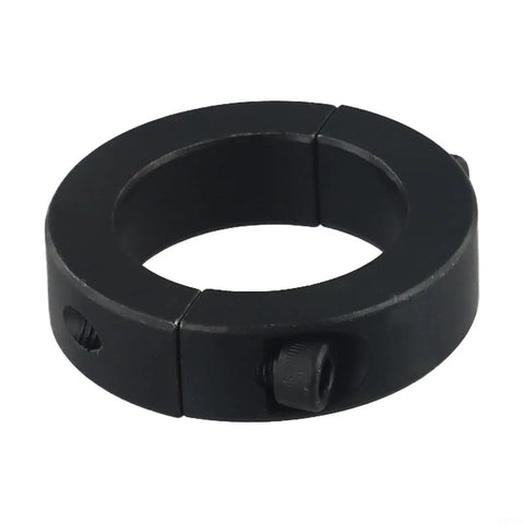 Solid Steel Two Piece Shaft Collar Clamp Ring Black Oxide Finish 40mm Fits Workshop Machinery Tight Grip Keeps Surfaces Mint Clean Low Profile Recessed Screw Heads Ensure Safer Handling Great For Flexible Shafts Or Compact Equipment For Shop Jobs.