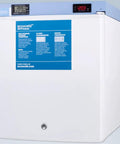 Compact Medical Freezer With Digital Thermostat And Secure Front Lock Nist Calibrated Thermometer, 14 cu ft, white, precision cooling and safety features.