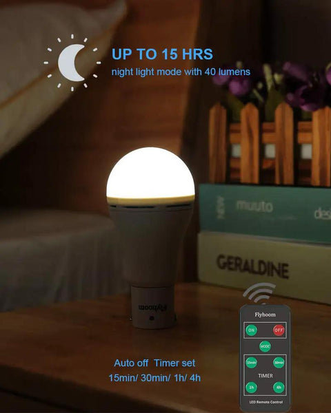 Usb Rechargeable Led Light Bulbs With Remote Control Four Lighting Modes And Timer Settings on nightstand with remote