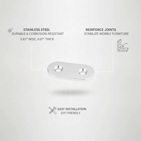 Sturdy L Bracket Corner Brace for Furniture Reinforcement, Heavy Duty Metal Support Plate for Bed Frames and Tables, close-up view.