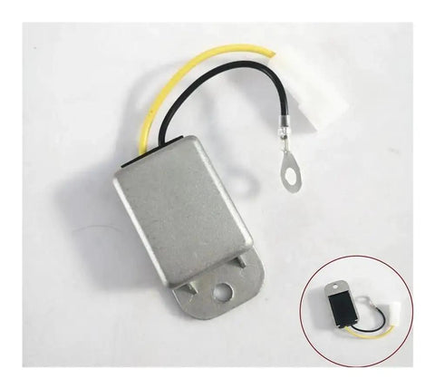 Bike Voltage Rectifier And Regulator Replacement For Solid Street Ready Charging System shown with yellow and black wires