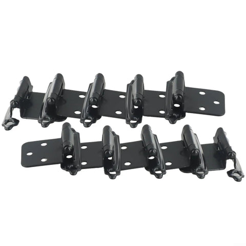 Heavy Duty Self Closing Cabinet Hinges, 10 Pack, Overlay Flush Door Hinges, Cold Rolled Steel With Polished Chrome Finish