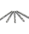 Pro Grade One Eighth Inch Shank Carbide End Mills Three Point One Seven Five By Seventeen Millimeter Up And Down Cut Square Nose CNC Spiral Router Bits Two Flute For Wood Five Piece Precision Set ALTIN Coated For Longer Tool Life And Smoother Cuts