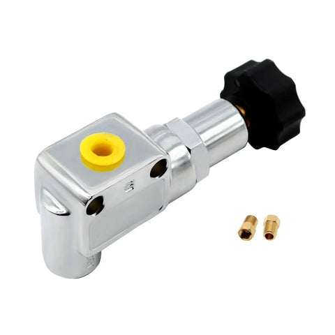 Drop Right In Adjustable Brake Proportioning Valve With 1/8 Inch 27 Npt Fittings And Beat The Streets Copper Steel Build. Chrome finish.