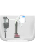 Flush N Sparkle Automatic Toilet Bowl Cleaning System Refills Blue 2 Pack Upgraded Version installed inside a toilet tank