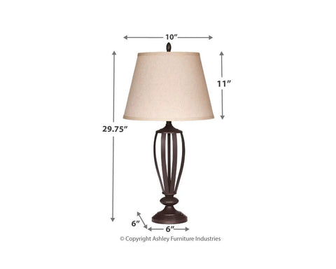 Two Pack Table Lamps With Open Concept Oil Rubbed Bronze Metal Bases And Fabric Hardback Shades, 29.75 Inch Tall, Dual 3 Way Switches, Almost Black Finish For Modern Living Room Lighting