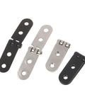 76 By 15 Mm 180 Degree Foldable Iron Hinges For Cabinets Desks And Wooden Boxes With Smooth Burr Free Edges, black and silver options