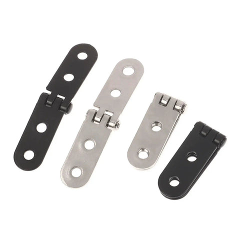 76 By 15 Mm 180 Degree Foldable Iron Hinges For Cabinets Desks And Wooden Boxes With Smooth Burr Free Edges, black and silver options