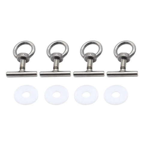 Built Tough 304 Stainless Steel Lifting Eye Bolt Kit With Ring Eye Nut, Easy Install And Reuse, Simple Structure, Portable And Durable Shoulder Eye Screw For Lifting Hardware, 4-pack M8