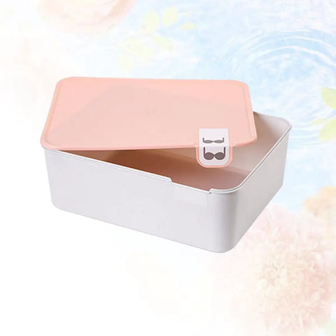 Sweet Hot Pink PP Underwear Storage Bin With Write On Lid showing lid partially open, designed for closets and drawers.