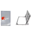 Legit Hidden Basement Entry Door And Seamless Crawl Space Access Panel Featuring Clean Cut Flush Fit with red handle and open view for storage.