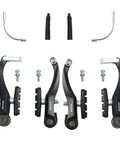 Universal Bike Brakes Set Front And Rear For Mountain And Road Bikes with V Brakes and accessories, shown front view