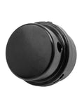 Air Compressor Silencer Filter Metal 20mm Thread One Half Inch NPT Inlet Fits Most Brands Replacement Metal Housing With Paper Filter For Home Workshop Use And Quiet Operation, black metal housing, side view
