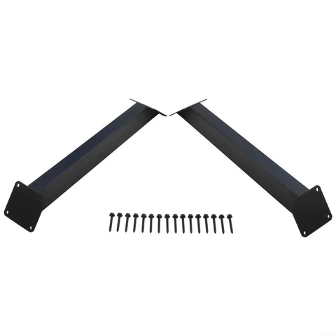 2 Pack Beefy 45 Degree Angle Support Brackets Heavy Duty Steel Pergola Kit Connectors With Screws For Gazebo Deck Patio Tree House And Outdoor Wooden Structures DIY Projects Black