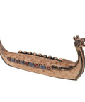 Dope Viking Dragon Ship Model Resin Sculpture For Home Decor Nautical Desk Ornament with dragon head and detailed oars