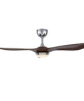 WEvalMC Ceiling Fan with Light 48 inch Reversible Motor for Living Room featuring sleek wooden blades and a chrome mount.