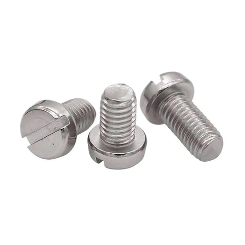 Badass M2 Slotted Cheese Head Screw Caps With Rust Resistant Stainless Body 20mm Length For Garage Tinkers And Pro Crews 304 Steel Fastener Collection 2000 Piece Bulk Pack Tight Grip, three caps displayed.