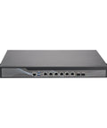 Next Level Firewall Mini Workstation With I7 Chipset And Dual 10G Fiber Ports Plus Six 2.5GbE Lan Cards For Unmatched Throughput rear view.