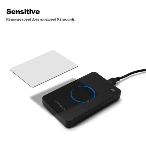 UHF RFID Reader USB Desktop 915MHz Non Contact Card Writer And Reader For ISO18000-6C/6B Tags showcasing rapid 0.2s response