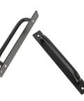 Sliding Barn Door Pull Handles Set In Black Aluminum 128mm Hole Spacing Easy Install Sleek Dope Industrial Hardware For Kitchen Bedroom And Gate Durable Versatile Barn Door Accessories handles set displayed on white background