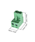 2 Pin 5.08mm Angle PCB Screw Terminal Block Quick Release For Easy Wire Landing Snap Together Design With Durable PA66 Housing 15mm