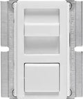 Straight Swap 0 10V LED Dimmer Switch Compatible With Mark 7 Ballasts And Hotels Featuring Ivory And Light Almond Faceplates Dead Easy Install Dual Voltage 120V 277V Wall Plate front view showing sleek design and wiring terminals.