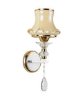 Modern Minimalist Wall Sconce Packed With Clean Lines And Iron Construction, Elevate Your Bedroom Or Living Room Vibe Instantly, Bright LED Glow Illuminates Every Corridor Or Staircase Corner With Ease, elegant gold and glass design.