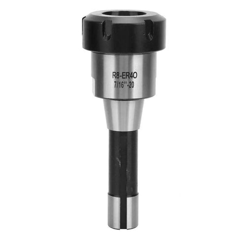 R8 ER-40 Collet Chuck Set With 15 ER40 Collets And Spanner For Milling And Drilling Machines, showing R8-ER40 chuck holder.