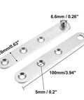 Front view of 360 Degree Rotatable Door Pivot Hinges 100 x 16 x 11mm Stainless Steel For Home Cabinets And Toolboxes Beefy Heavy Duty.