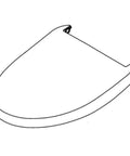 S350e Lid Assembly Elongated SW584 Cotton Replacement Part For S300e And S350e Washlet Toilets, top view illustration