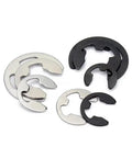Heavy Duty M1.5 To M10 Black E Clip Circlips Retaining Rings Made Of Top Tier Stainless Steel for secure fastening.