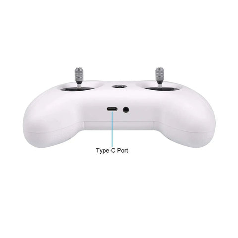 FrSky D16 LiteRadio 2 SE Transmitter for FPV Drones, USB C Charging port view, Mode 2 Dope Pro Grade Remote Controller.
