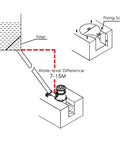 Diagram showing installation of Portable Micro Hydroelectric Power Generator 500W Hydro Turbine with water flow and filter.