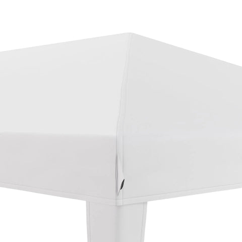 Close-up view of the Heavy Duty 10 By 19.2 Ft Pop Up Canopy Tent For Parties And Events, showing white fabric and corner seam.