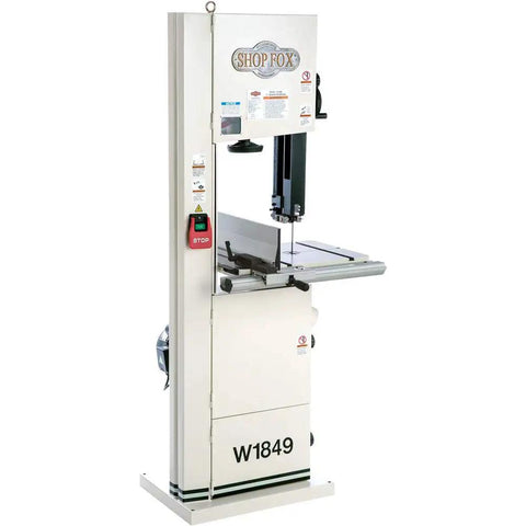 Resaw Bandsaw With 14 Inch Capacity, 2 HP Motor, 110 To 220 Volt Prewired For 110V, Deluxe Two Height Resaw Fence, 21.75 Inch By 16.13 Inch Table, White And Silver Finish, Durable Midweight Woodworking Powerhouse